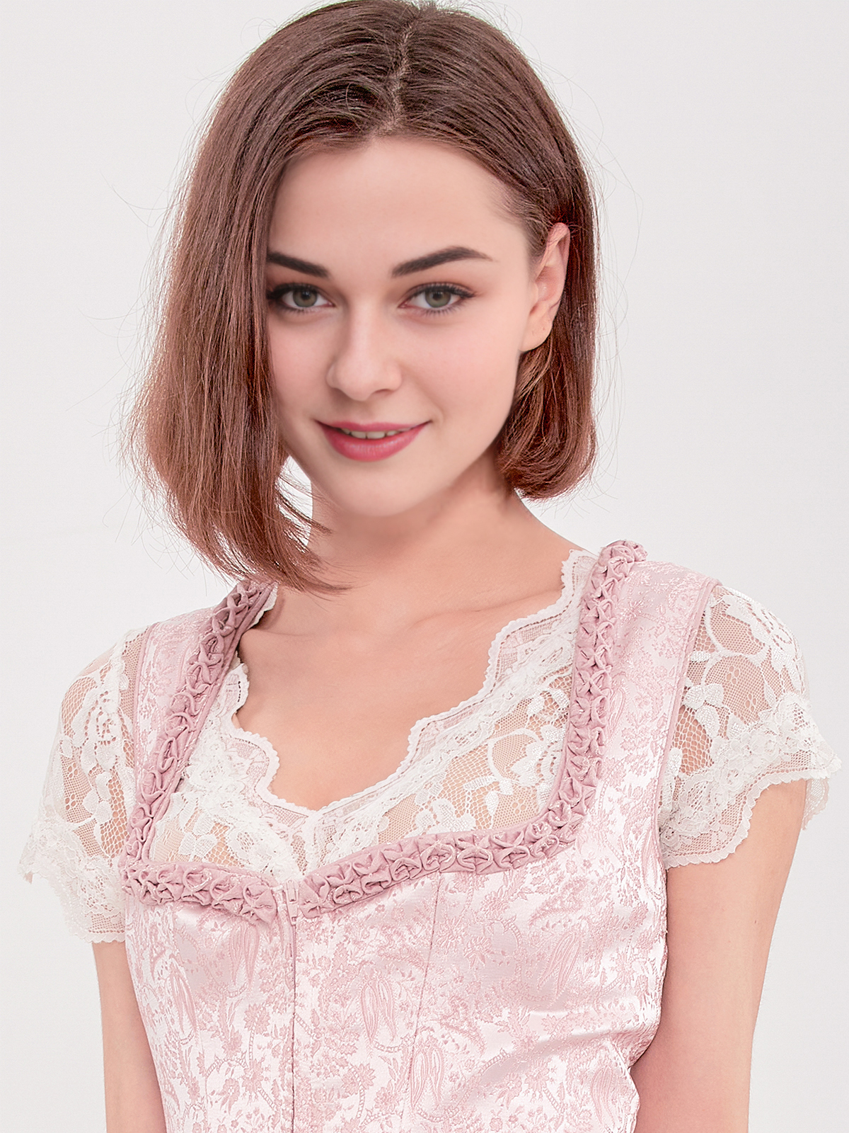 Elegantes rosa Ja Mei Dirndl