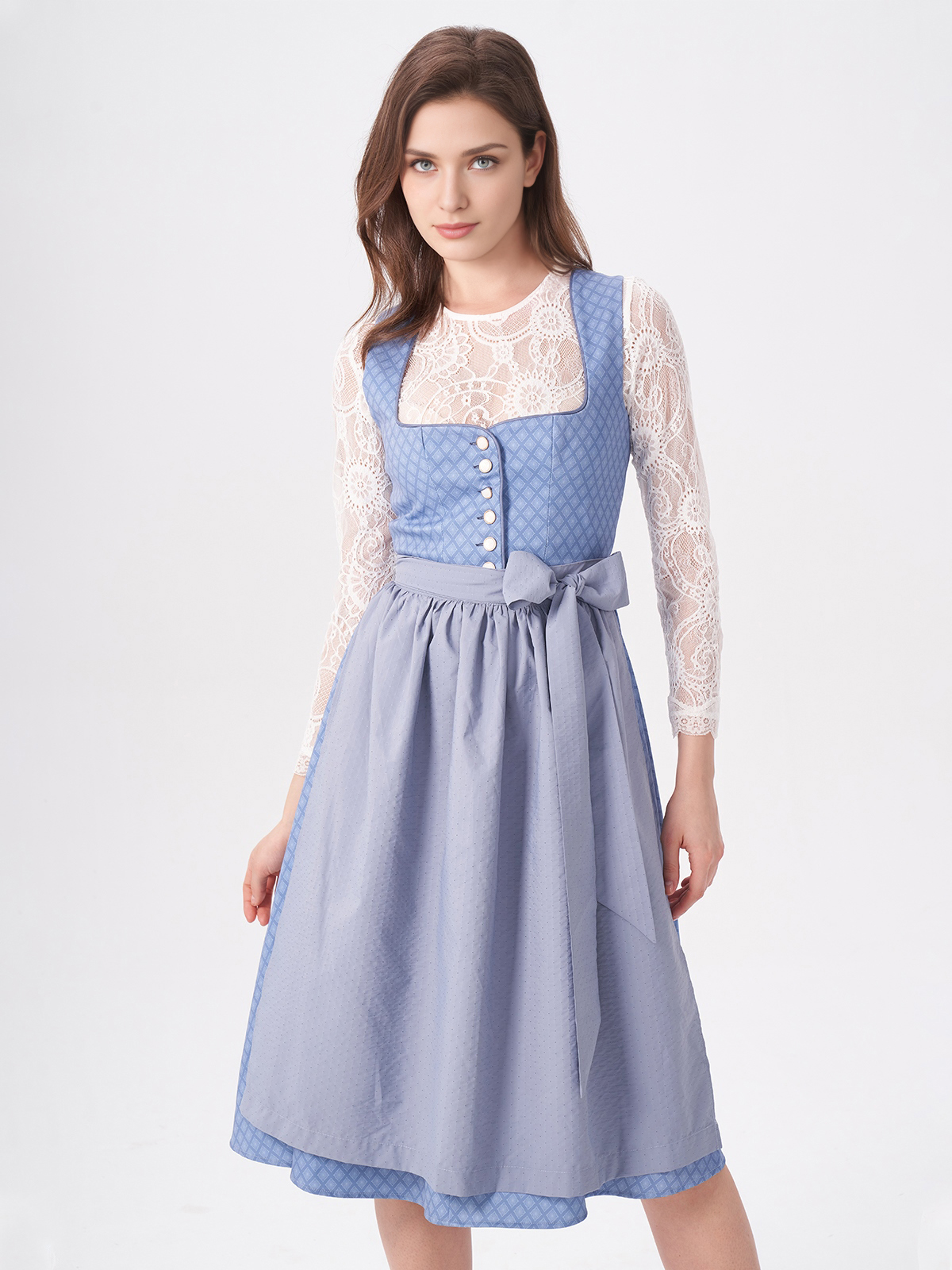 Dirndlbluse in Blau