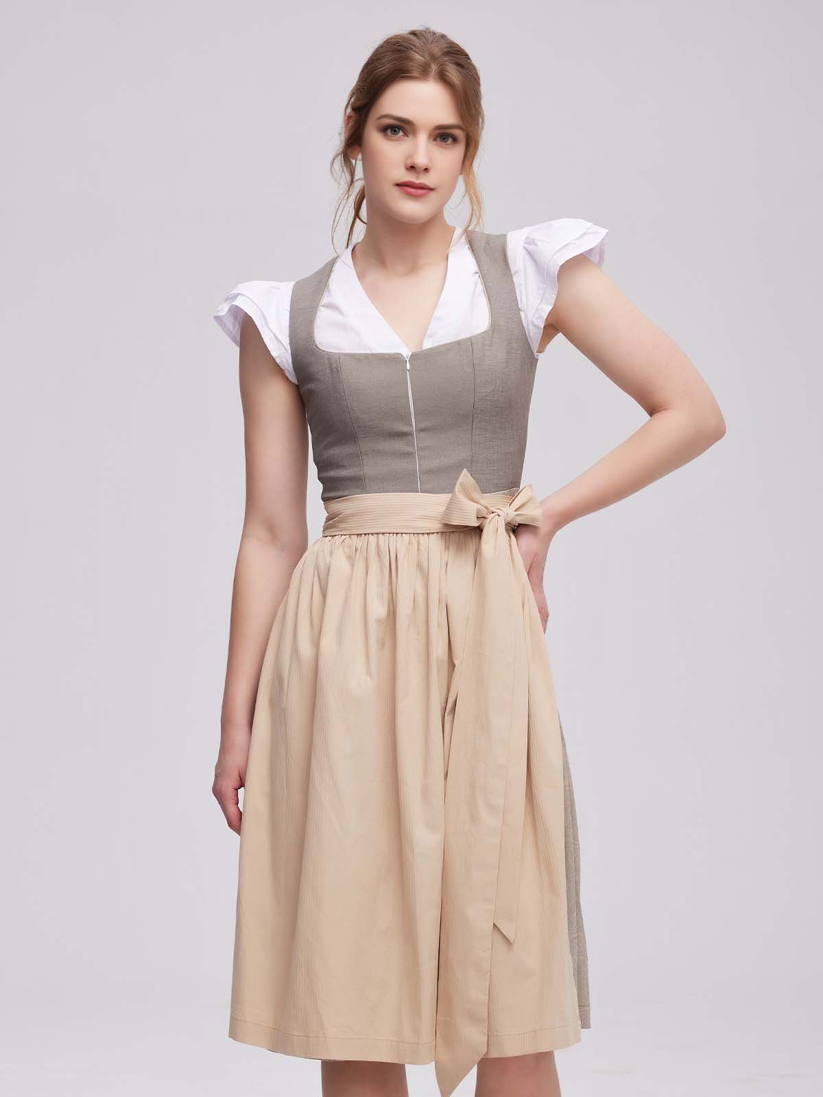 Trachtenrock mit Mieder in Grau